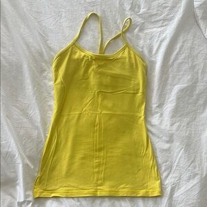 Lululemon Athletica Yellow Fitted Sleeveless Camisole